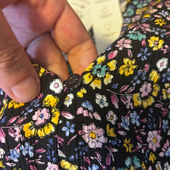 Zara colorful ditsy flowers long sleeve shirtdress NWT - Picture 5 of 13